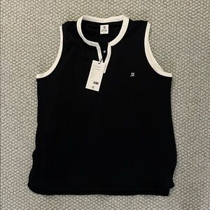 Daily Sports Black and White Tank Top